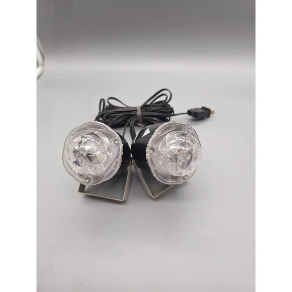 Halloween LED Show Green w/ Orange Spotlight Glow Indoor/Outdoor 1 Plug 2 Light